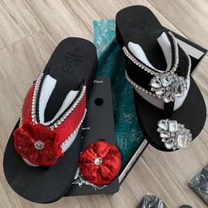 Brandi Renee Changeable Flip Flops Size 9